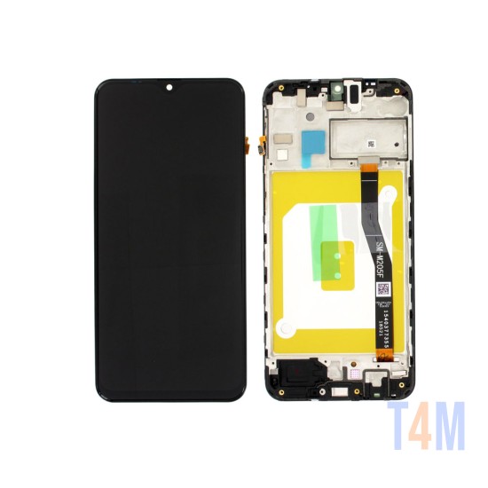 TOUCH+DISPLAY COM FRAME SAMSUNG GALAXY M20/M205 6.3" SERVICE PACK (GH82-18682A/18724A/18743A) PRETO